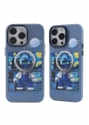 BFS iPhone 12 Pro Max Kılıf Prada Desenli Kapak - Prada Mavi - 1