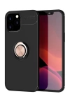BFS  iPhone 12 Pro Max Kılıf Range Yüzüklü Silikon - Siyah-Gold