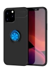 BFS  iPhone 12 Pro Max Kılıf Range Yüzüklü Silikon - Siyah-Mavi