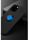 BFS  iPhone 12 Pro Max Kılıf Range Yüzüklü Silikon - Siyah-Mavi
