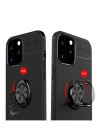 BFS  iPhone 12 Pro Max Kılıf Range Yüzüklü Silikon - Siyah-Mavi