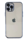 BFS  iPhone 12 Pro Max Kılıf Razer Lensli Silikon - Açık Mavi