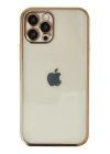BFS  iPhone 12 Pro Max Kılıf Razer Lensli Silikon - Gold