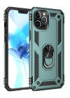 BFS  iPhone 12 Pro Max Kılıf Sofya Yüzüklü Silikon Kapak - Yeşil