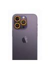 BFS  iPhone 12 Pro Neon Fosforlu Kamera Lens - Sarı