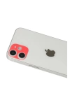 BFS  iPhone 12 Rainbow Kamera Lens Koruma Cam - Kırmızı