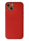BFS  iPhone 13 Kılıf Coco Deri Silikon Kapak - Kırmızı