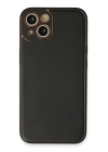 BFS  iPhone 13 Kılıf Coco Deri Silikon Kapak - Siyah