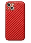 BFS  iPhone 13 Kılıf Coco Karbon Silikon - Kırmızı