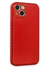 BFS  iPhone 13 Kılıf Coco Karbon Silikon - Kırmızı