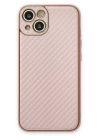 BFS  iPhone 13 Kılıf Coco Karbon Silikon - Pembe