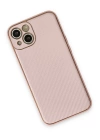 BFS  iPhone 13 Kılıf Coco Karbon Silikon - Pembe