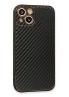 BFS  iPhone 13 Kılıf Coco Karbon Silikon - Siyah