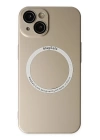 BFS  iPhone 13 Kılıf Jack Magneticsafe Lens Silikon - Gold