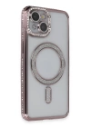 BFS  iPhone 13 Kılıf Joke Simli Magneticsafe Kılıf - Pembe