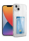 BFS  iPhone 13 Kılıf Kart Şeffaf Silikon - Şeffaf
