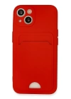 BFS  iPhone 13 Kılıf Kelvin Kartvizitli Silikon - Kırmızı