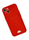 BFS  iPhone 13 Kılıf Kelvin Kartvizitli Silikon - Kırmızı