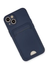 BFS  iPhone 13 Kılıf Kelvin Kartvizitli Silikon - Lacivert