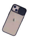 BFS  iPhone 13 Kılıf Palm Buzlu Kamera Sürgülü Silikon - Lacivert
