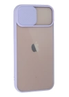 BFS  iPhone 13 Kılıf Palm Buzlu Kamera Sürgülü Silikon - Lila