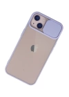BFS  iPhone 13 Kılıf Palm Buzlu Kamera Sürgülü Silikon - Lila