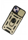 BFS iPhone 13 Kılıf Pars Lens Yüzüklü Silikon - Gold