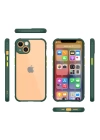 BFS  iPhone 13 Mini Kılıf Miami Şeffaf Silikon - Koyu Yeşil