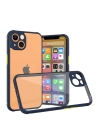 BFS  iPhone 13 Mini Kılıf Miami Şeffaf Silikon - Lacivert