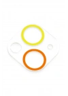 BFS  iPhone 13 Mini Renkli Kamera Lens Koruma Cam - Sarı-Turuncu