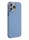 BFS  iPhone 13 Pro Kılıf Anka PC Sert Metal Kapak - Mavi