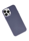 BFS  iPhone 13 Pro Kılıf Asya Deri Silikon - Mor