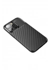 BFS  iPhone 13 Pro Kılıf Auto Focus Karbon Kapak - Siyah