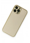 BFS  iPhone 13 Pro Kılıf Coco Deri Silikon Kapak - Gold