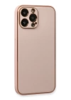 BFS  iPhone 13 Pro Kılıf Coco Deri Silikon Kapak - Pembe