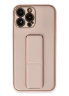 BFS  iPhone 13 Pro Kılıf Coco Deri Standlı Kapak - Pembe