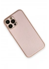 BFS  iPhone 13 Pro Kılıf Coco Karbon Silikon - Pembe