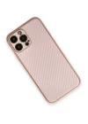 BFS  iPhone 13 Pro Kılıf Coco Karbon Silikon - Pembe