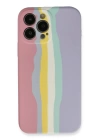 BFS  iPhone 13 Pro Kılıf Ebruli Lansman Silikon - Pembe-Lila