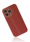 BFS  iPhone 13 Pro Kılıf Glass Kapak - Bordo