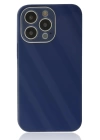 BFS  iPhone 13 Pro Kılıf Glass Kapak - Lacivert