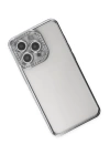 BFS  iPhone 13 Pro Kılıf Joke Taşlı Silikon - Gümüş