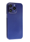 BFS  iPhone 13 Pro Kılıf Karbon PP Silikon - Mavi