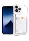 BFS  iPhone 13 Pro Kılıf Kart Şeffaf Silikon - Şeffaf