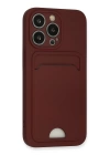BFS  iPhone 13 Pro Kılıf Kelvin Kartvizitli Silikon - Bordo