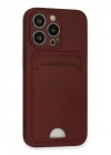 BFS iPhone 13 Pro Kılıf Kelvin Kartvizitli Silikon - Bordo
