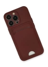 BFS  iPhone 13 Pro Kılıf Kelvin Kartvizitli Silikon - Bordo