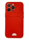 BFS  iPhone 13 Pro Kılıf Kelvin Kartvizitli Silikon - Kırmızı