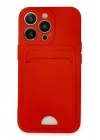 BFS iPhone 13 Pro Kılıf Kelvin Kartvizitli Silikon - Kırmızı