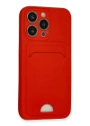 BFS  iPhone 13 Pro Kılıf Kelvin Kartvizitli Silikon - Kırmızı
